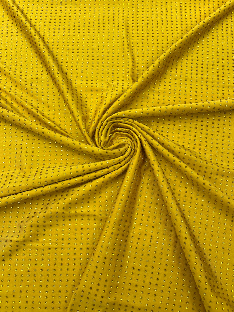RHINESTONE NYLON SPANDEX FABRIC (By The Yard)