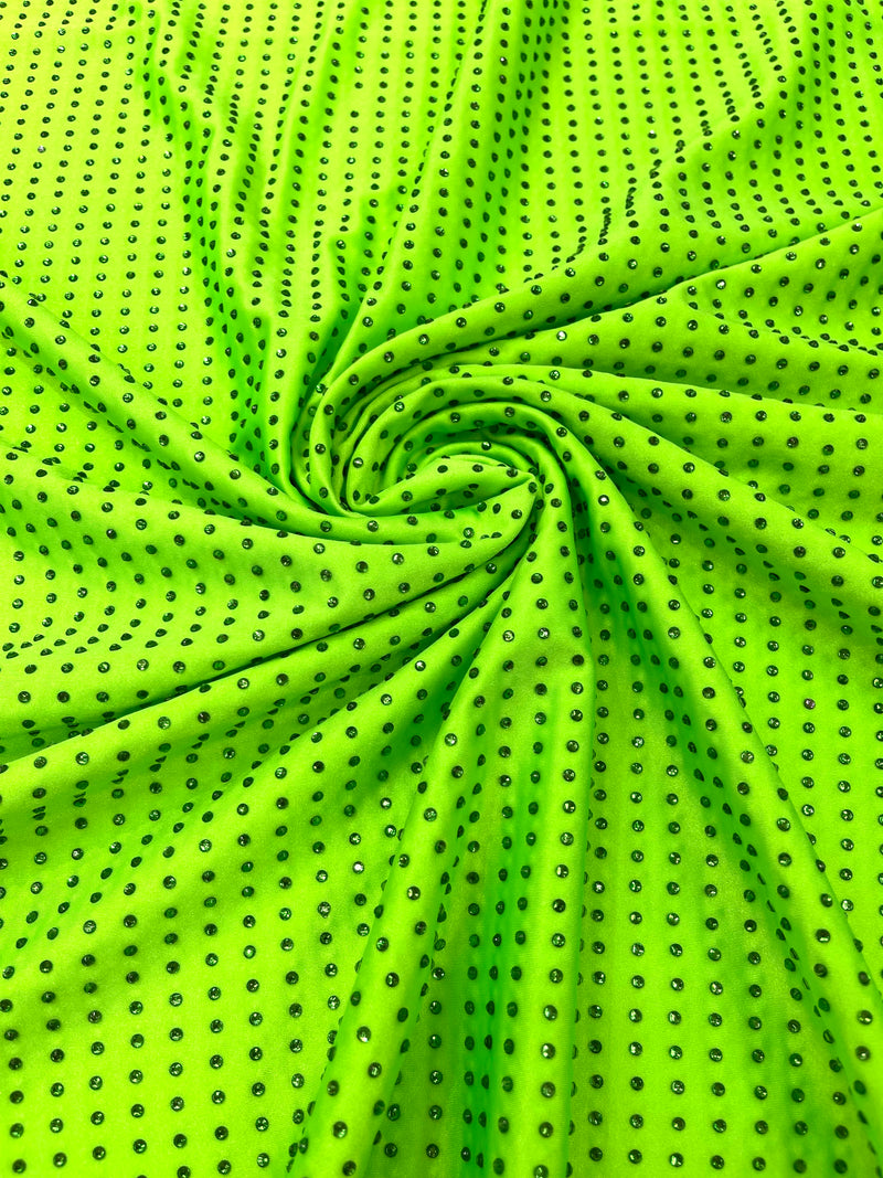 RHINESTONE NYLON SPANDEX FABRIC (By The Yard)