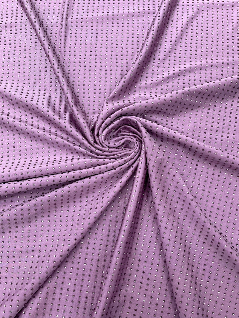 RHINESTONE NYLON SPANDEX FABRIC (By The Yard)