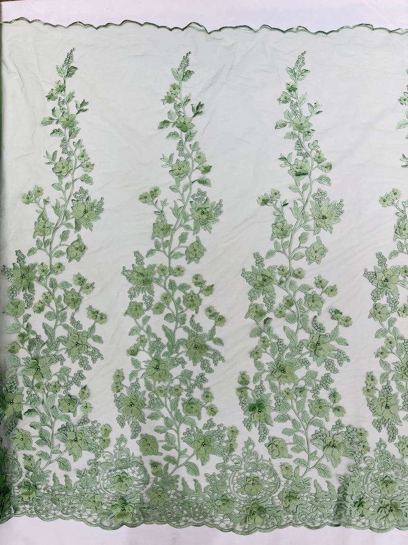 PRINCESS 3D FLORAL LACE (By The Yard)