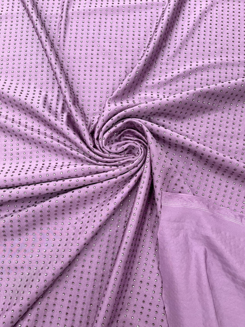 RHINESTONE NYLON SPANDEX FABRIC (By The Yard)
