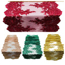 14"Wide Sequins Metallic Embroidered Lace on Mesh Fabric, Trim Lace, Table Runner. Sold By The Yard. - New Creations Fabric & Foam Inc