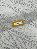 Galaxy Glitter Design On A Mesh Lace 54" Wide| New Creations Fabric & Foam Inc.