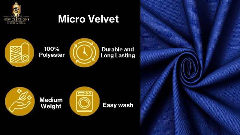 Micro Velvet Fabric/54 Wide /Sold By The Yard.