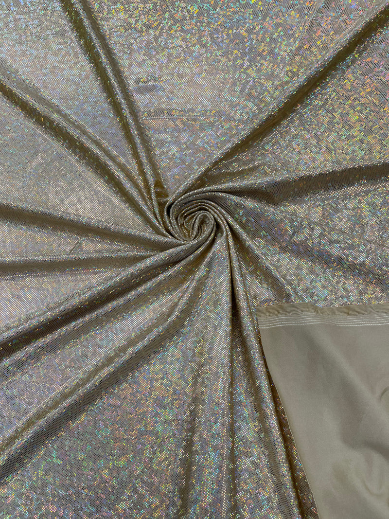 FOGGY SHATTERED GLASS FOIL SPANDEX FABRIC (by the yard)