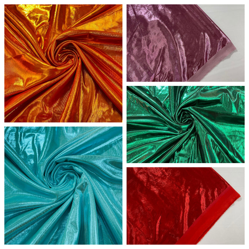 METALLIC LAME FOIL SPANDEX (by the yard)