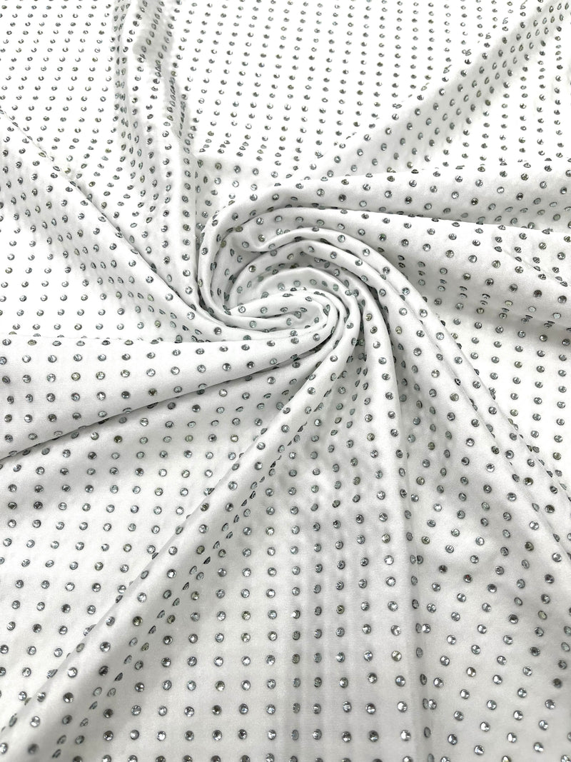 RHINESTONE NYLON SPANDEX FABRIC (By The Yard)