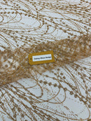 Galaxy Glitter Design On A Mesh Lace 54" Wide| New Creations Fabric & Foam Inc.