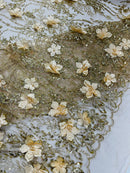 3d Luxury satin floral glitter fabric| New Creations Fabric & Foam Inc. - New Creations Fabric & Foam Inc