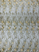 3d Luxury satin floral glitter fabric| New Creations Fabric & Foam Inc. - New Creations Fabric & Foam Inc