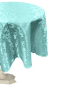 48" ROUND TABLECLOTH ROSES JACQUARD SATIN - New Creations Fabric & Foam Inc