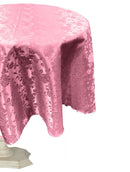 48" ROUND TABLECLOTH ROSES JACQUARD SATIN - New Creations Fabric & Foam Inc