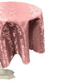 48" ROUND TABLECLOTH ROSES JACQUARD SATIN - New Creations Fabric & Foam Inc