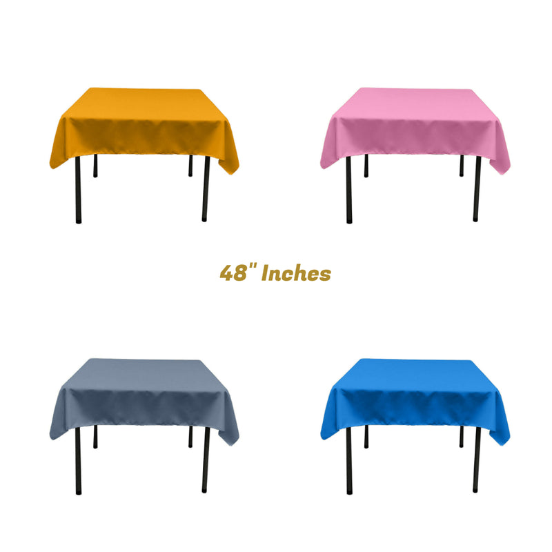 48"x48"SQUARE POLY POPLIN TABLECLOTH