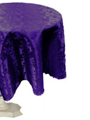 51" ROUND TABLECLOTH ROSES JACQUARD SATIN - New Creations Fabric & Foam Inc