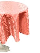 58" ROUND TABLECLOTH ROSES JACQUARD SATIN. - New Creations Fabric & Foam Inc