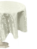 58" ROUND TABLECLOTH ROSES JACQUARD SATIN. - New Creations Fabric & Foam Inc