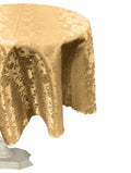 58" ROUND TABLECLOTH ROSES JACQUARD SATIN. - New Creations Fabric & Foam Inc
