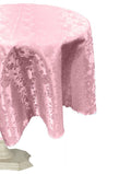 58" ROUND TABLECLOTH ROSES JACQUARD SATIN. - New Creations Fabric & Foam Inc