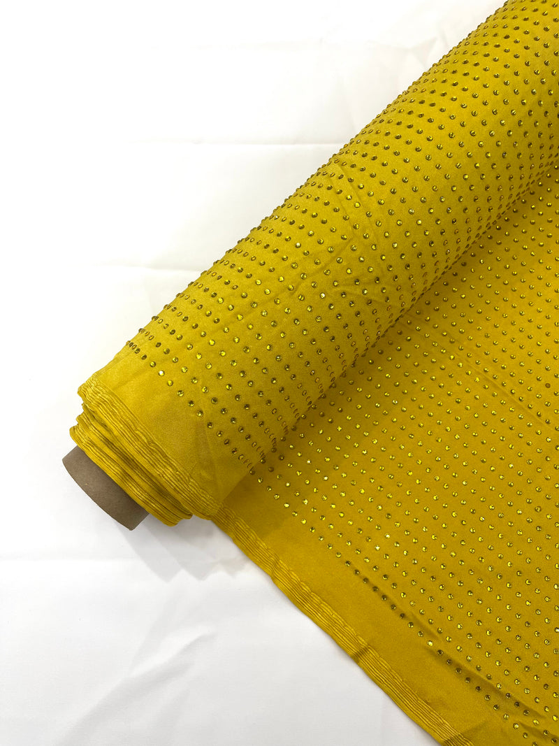 RHINESTONE NYLON SPANDEX FABRIC (By The Yard)