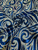 Foil flame spandex | New Creation Fabric & Foam