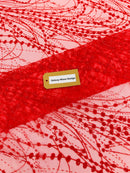 Galaxy Glitter Design On A Mesh Lace 54" Wide| New Creations Fabric & Foam Inc.