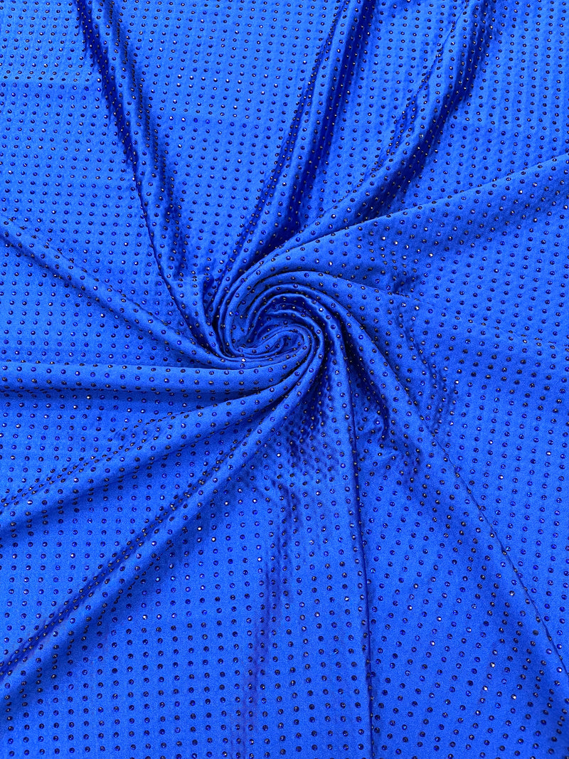 RHINESTONE NYLON SPANDEX FABRIC (By The Yard)