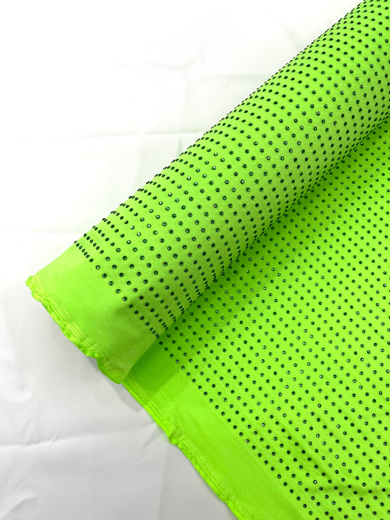 RHINESTONE NYLON SPANDEX FABRIC (By The Yard)