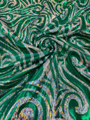 Foil flame spandex | New Creation Fabric & Foam