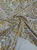 Foil flame spandex | New Creation Fabric & Foam