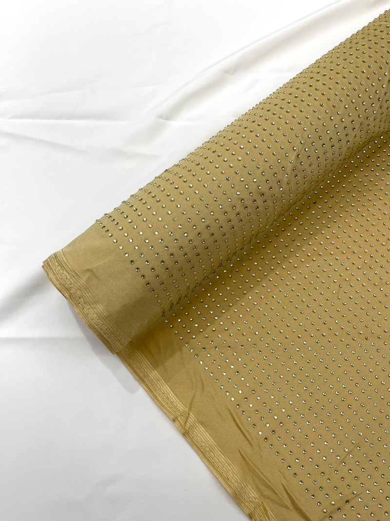 RHINESTONE NYLON SPANDEX FABRIC (By The Yard)