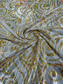 Foil flame spandex | New Creation Fabric & Foam