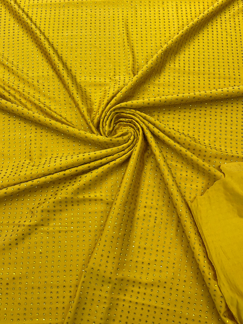 RHINESTONE NYLON SPANDEX FABRIC (By The Yard)