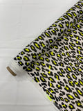 LEOPARD PRINT WITH FOIL STRETCH SPANDEX FABRIC (by the yard)