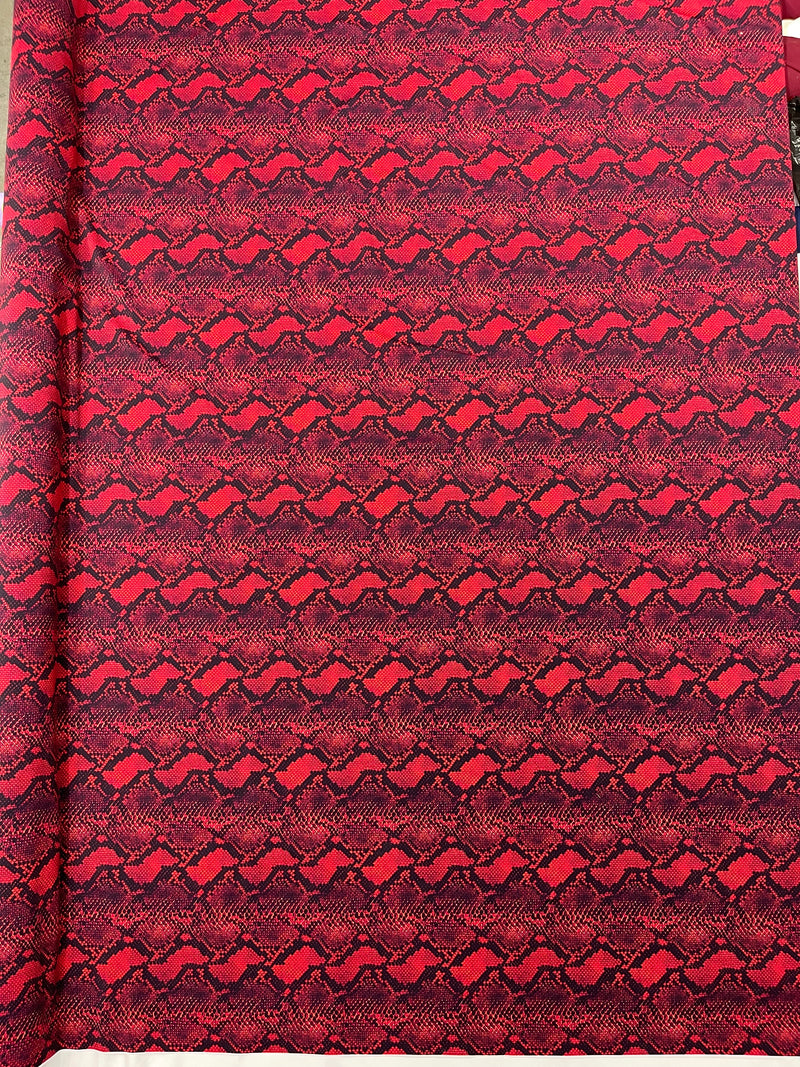 PYTHON SNAKE DIGITAL PRINT ON A SPANDEX FABRIC (By The Yard)