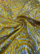 Foil flame spandex | New Creation Fabric & Foam