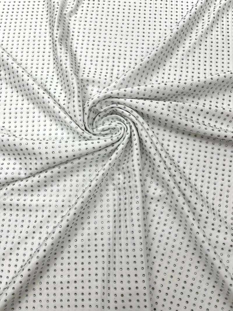 RHINESTONE NYLON SPANDEX FABRIC (By The Yard)