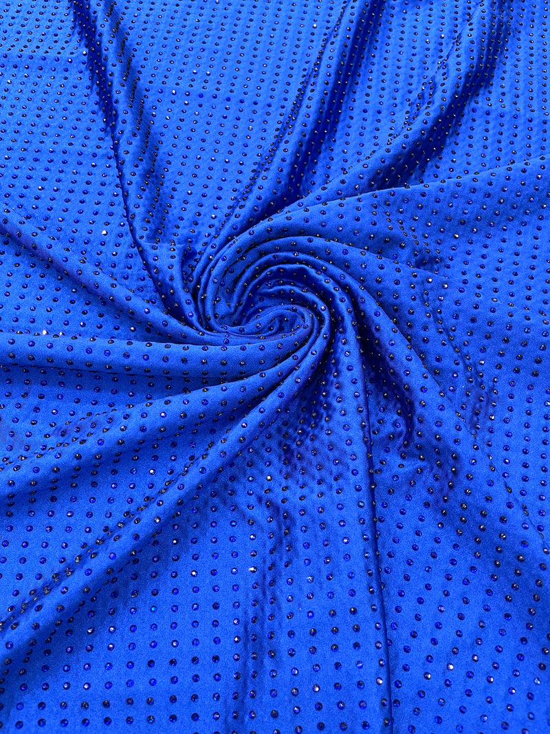 RHINESTONE NYLON SPANDEX FABRIC (By The Yard)