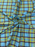 PLAID MULTICOLOR CHECKERED SPANDEX (by the yard)