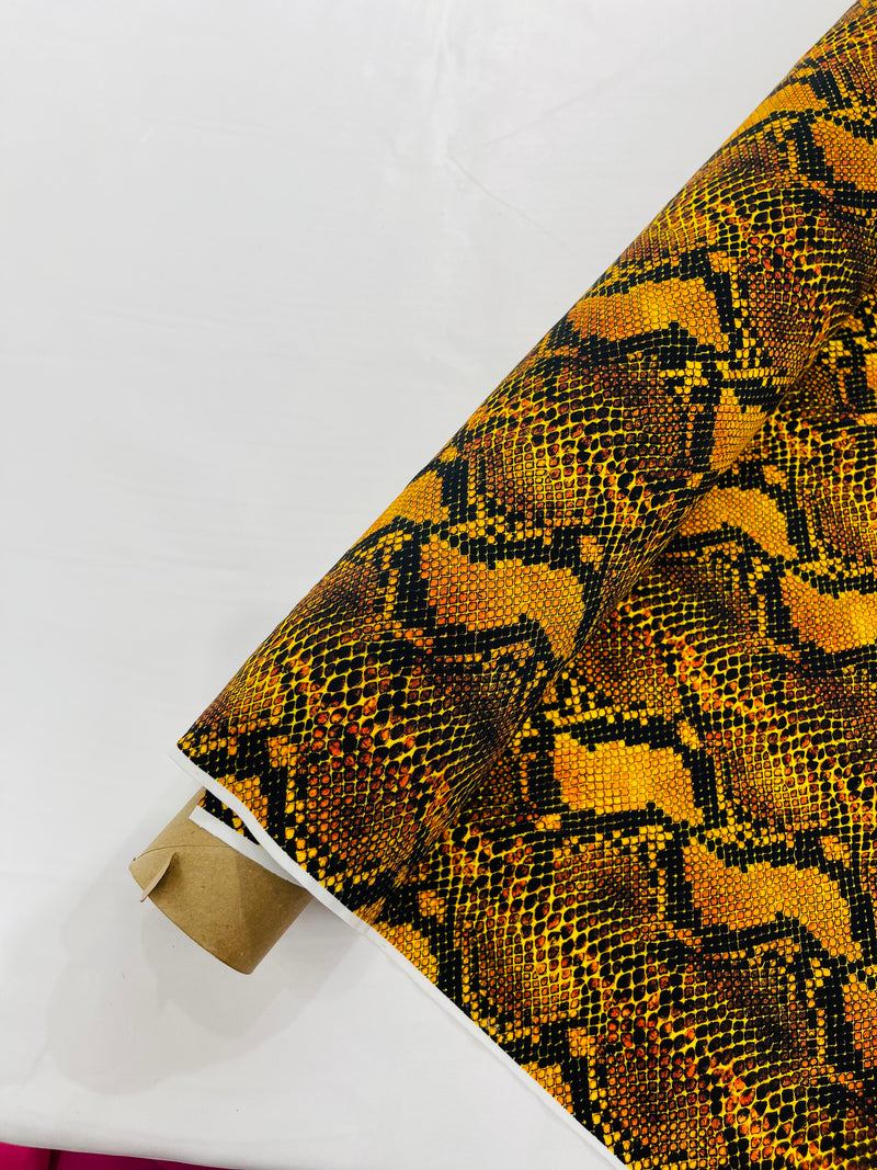 PYTHON SNAKE DIGITAL PRINT ON A SPANDEX FABRIC (By The Yard)
