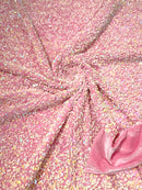 Sequin Stretch Velvet 54" Wide| New Creations Fabric & Foam Inc.