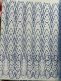 Luxury Chain Geometric Beaded Lace, by The Yard.