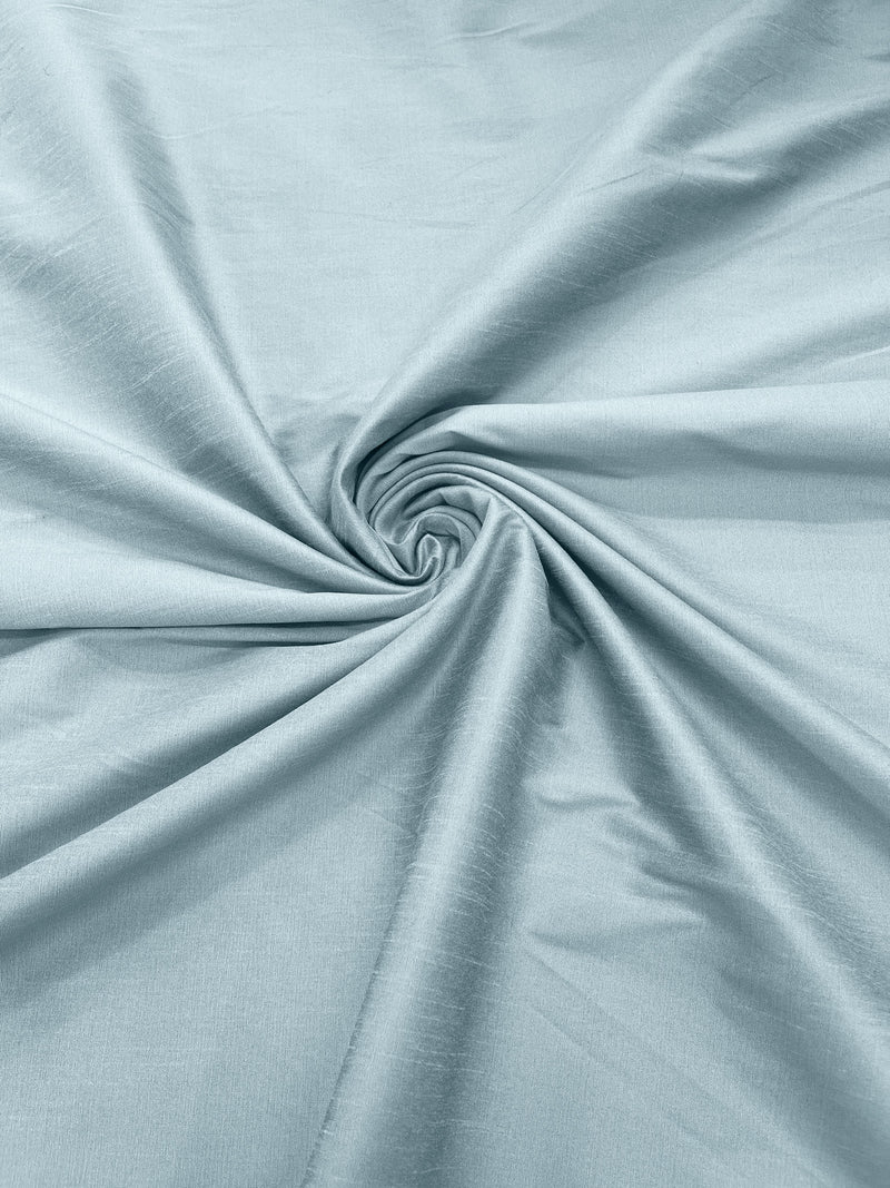 Baby Blue - Polyester Dupioni Faux Silk Fabric/ 55” Wide/Wedding Fabric/Home Decor.
