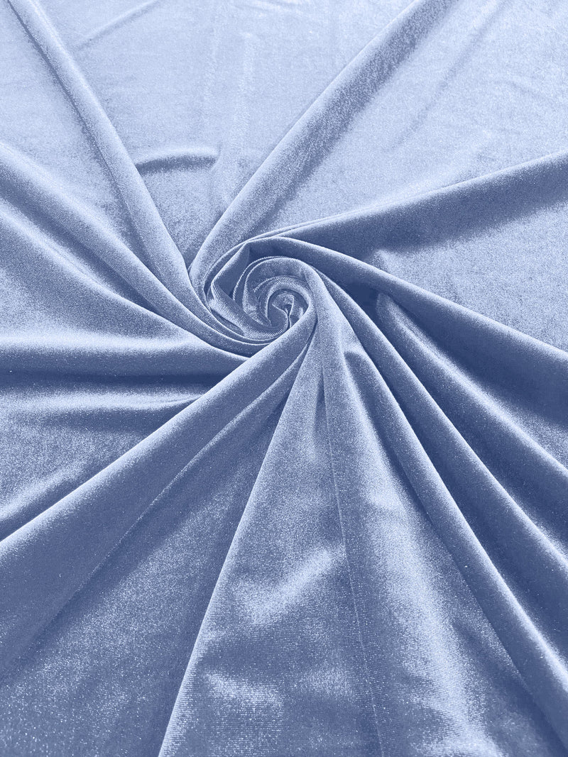 Solid Stretch Velvet Fabric  58/59" Wide 90% Polyester/10% Spandex By The Yard.