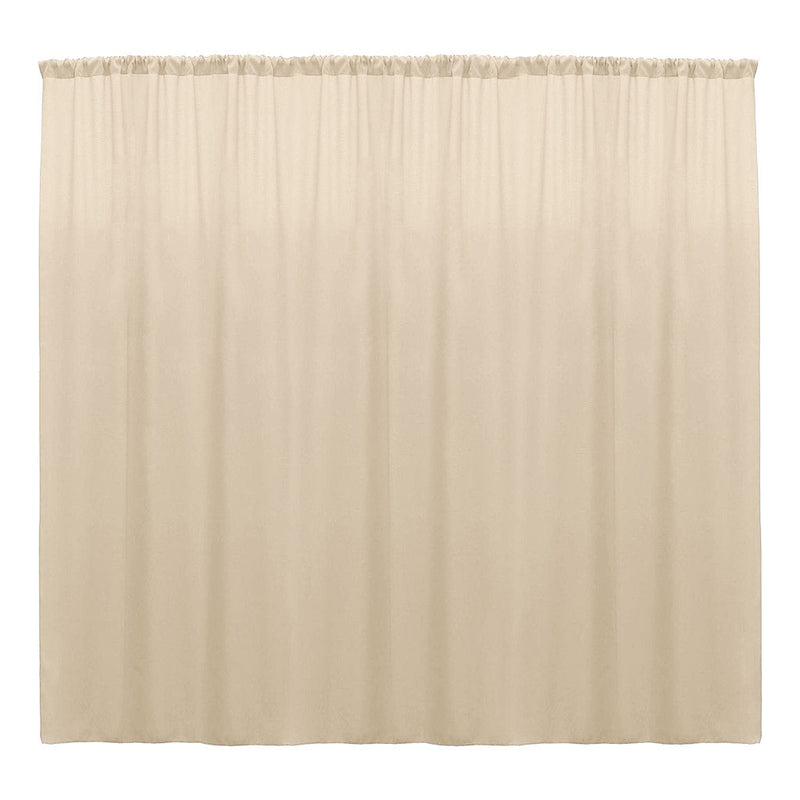 Beige - Backdrop Drape Curtain, Polyester Poplin SEAMLESS 1 Panel.