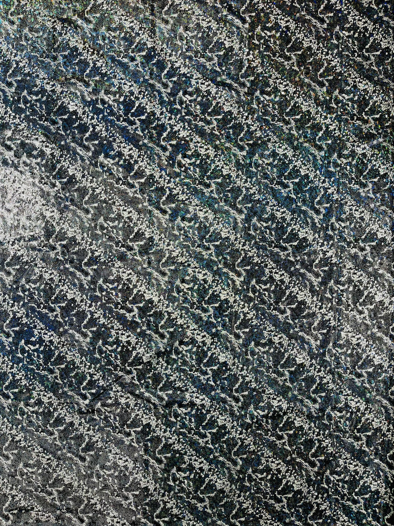 Snake Design Shattered Glass Nylon Spandex Fabric, 4-Way Stretch, by The Yard.