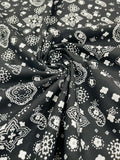 Poly Cotton Bandanna Print Fabric,58/59" Wide, Good for Face Mask Covers.