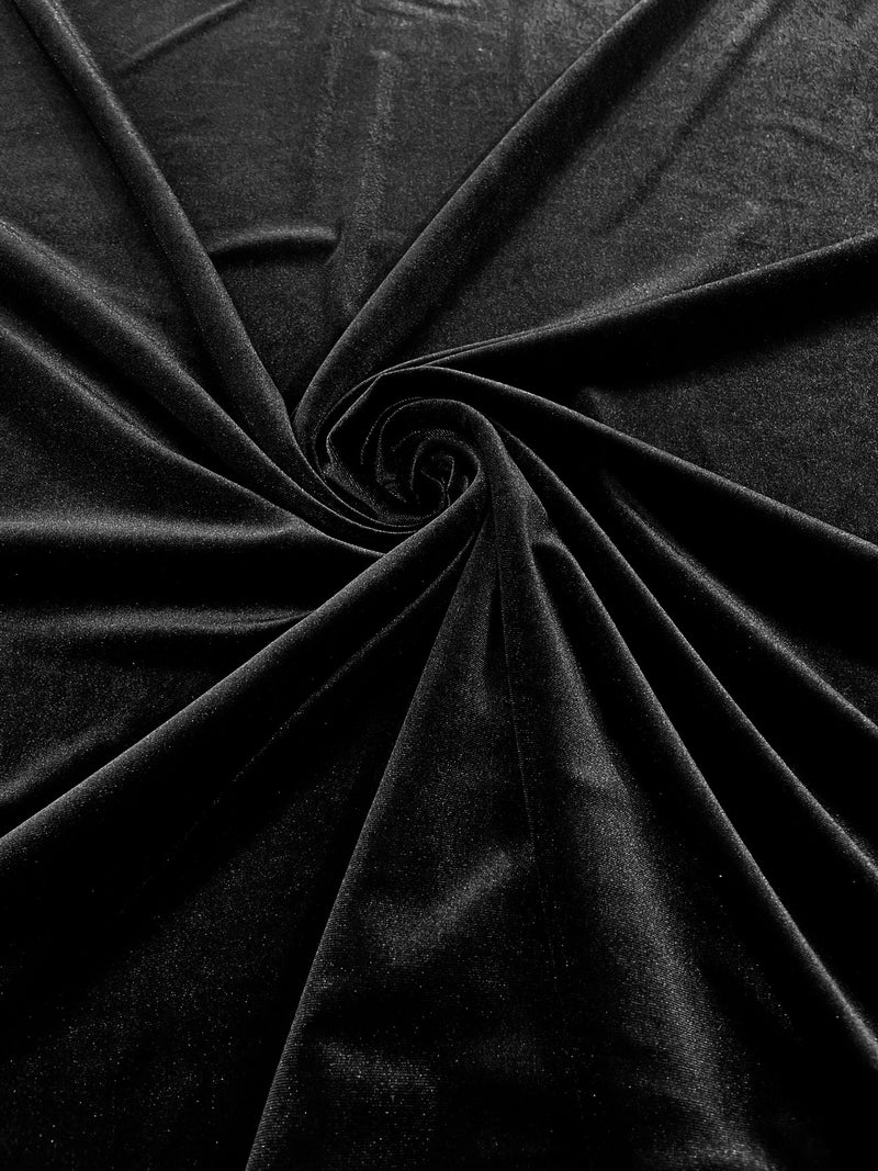 Solid Stretch Velvet Fabric  58/59" Wide 90% Polyester/10% Spandex By The Yard.