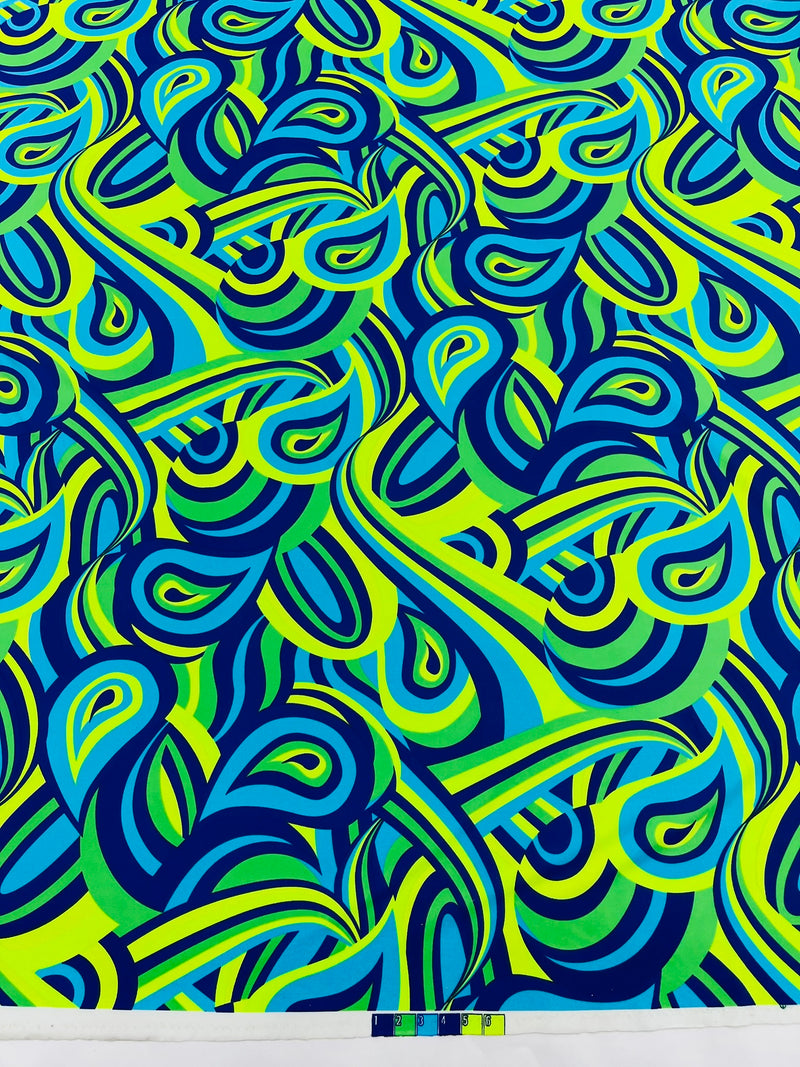 Retro Paisley Spandex, by The Yard.