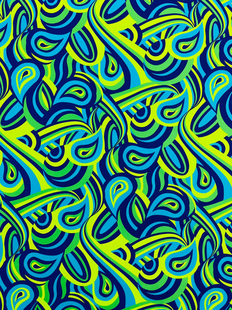 Retro Paisley Spandex, by The Yard.